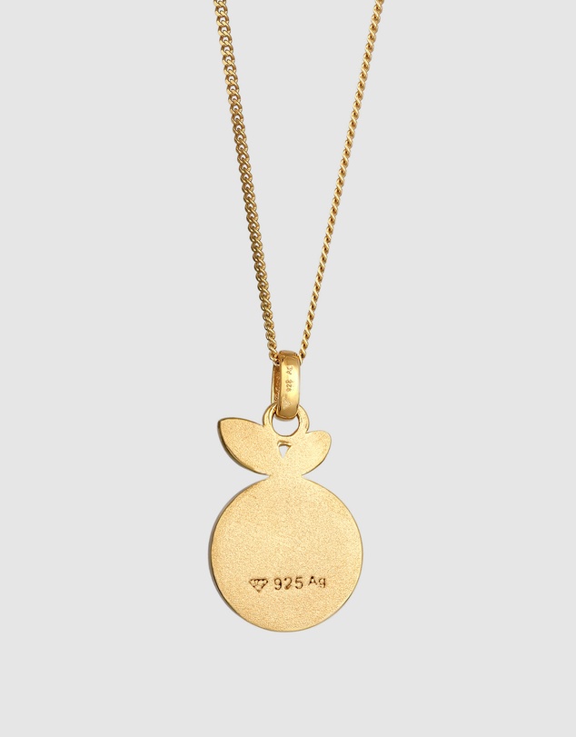 Elli Jewelry - Necklace Crystal Lemon 925 Sterling Silver Gold-Plated