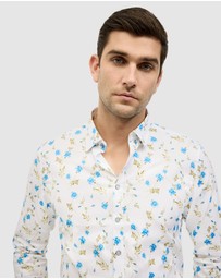 Politix - Botanical Floral Print Long Sleeve Shirt