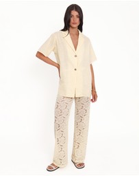 Petal & Pup - Mindy Lace Pant Set - Yellow