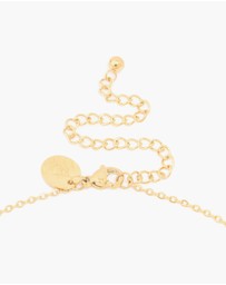 Lovisa - Waterproof Gold Plated Stainless Steel Large Bubble Letter F Necklace
