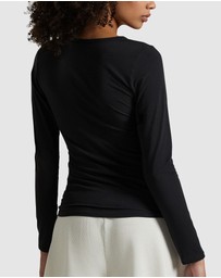 Polo Ralph Lauren - Club Cotton Long Sleeve Crew Neck Sleep T-Shirt
