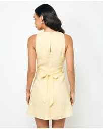 AERE - Mysa Linen Mini Dress