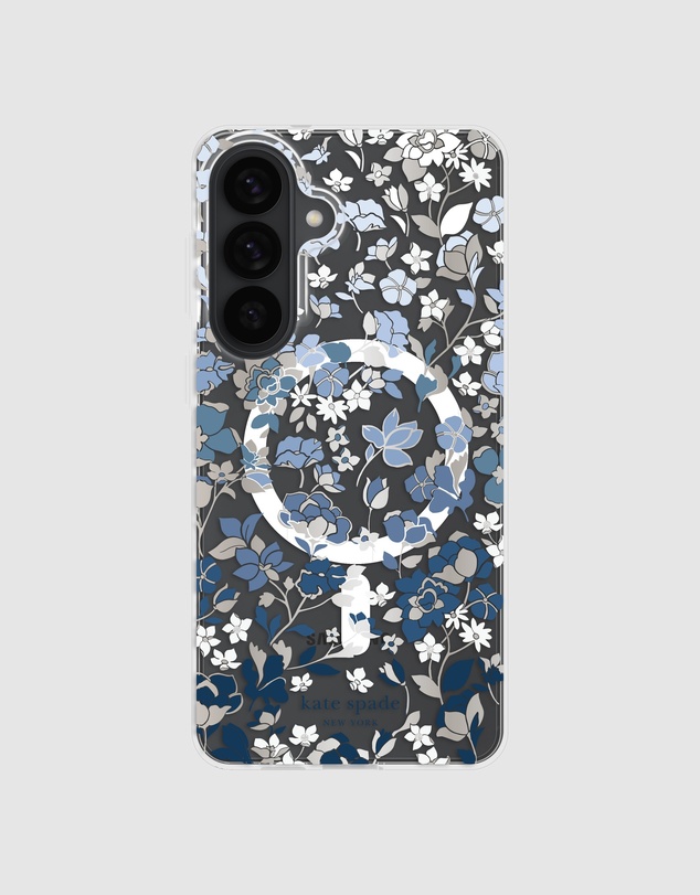 Kate Spade - Kate Spade Flowerbed Blue Case w/ Magnet for Galaxy S26+