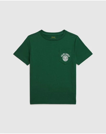 Polo Ralph Lauren - Logo Cotton Jersey Pocket Tee - ICONIC EXCLUSIVE - Kids-Teens