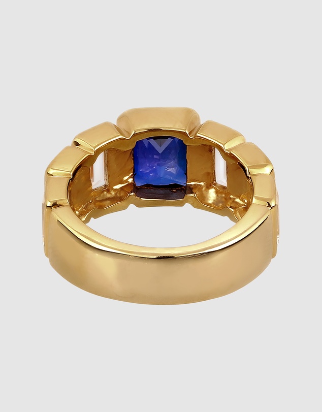 Elli Jewelry - Ring Sapphire 925 Sterling Silver Vermeil