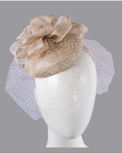 Max Alexander - Sinamay Nude Veil Fascinator