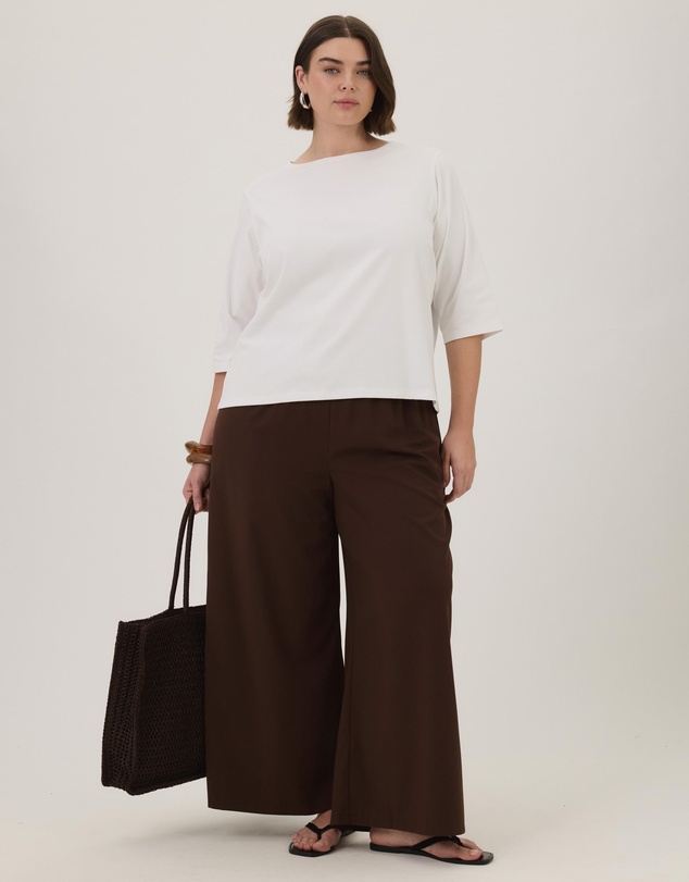 Atmos&Here Curvy - Flora Wide Leg Pants