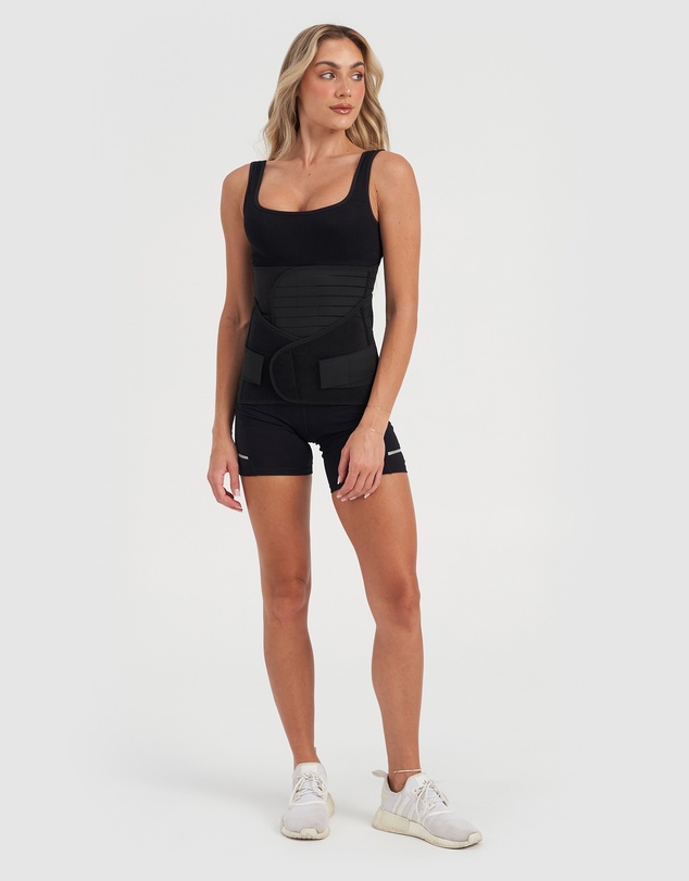 Core Trainer - Post Pregnancy Waist and Hip Band 2 Pack Black