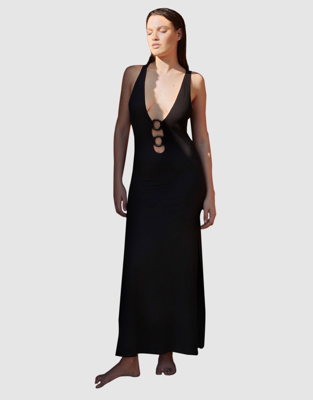 Passionata - Ava Jersey Plunge Neck Long Beach Dress