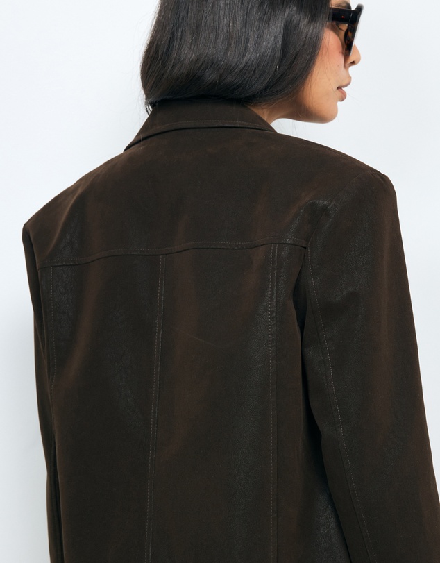 AERE - Drea Suede Look Blazer