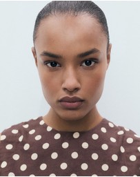 M.N.G - Romeo Polka-Dot Linen Crop Top