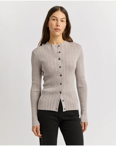 Toorallie - Variegated Rib Cardigan