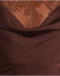 Petal & Pup - Evana Lace Maxi Dress - Brown