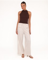 Petal & Pup - Aries Knit Halter Top - Brown