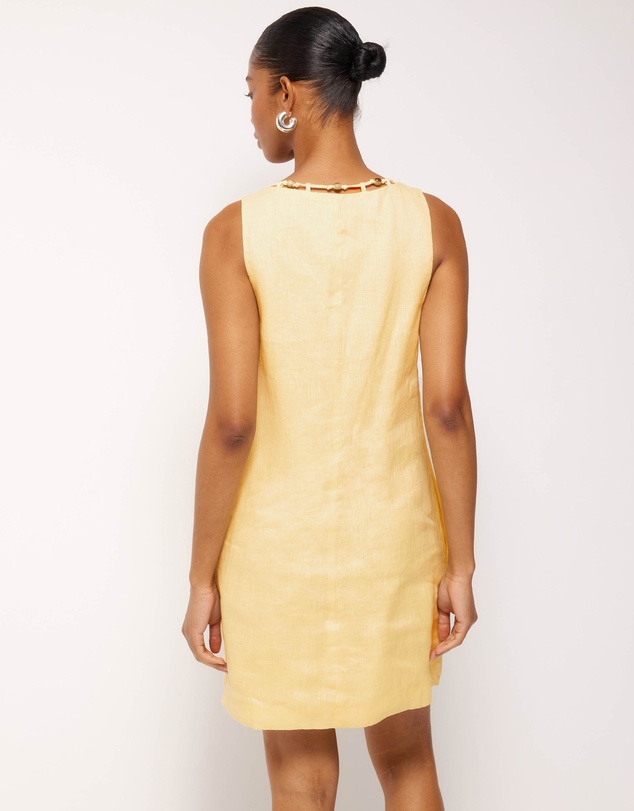 AERE - Jenna Linen Shift Mini Dress