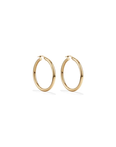Michael Hill - 35mm Hoop Earrings in 10kt Yellow Gold