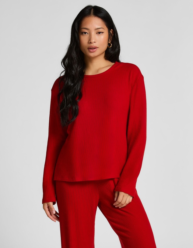 Hunkemoller - Long Sleeve Brushed Rib Jersey Top