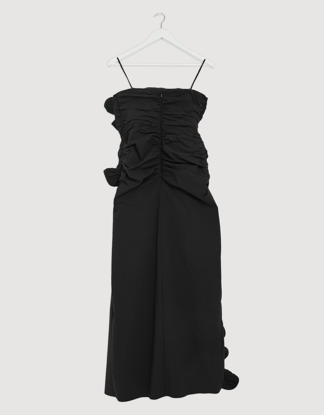 Revibe - Repaired Shona Joy Campbell Ruffle Side Split Maxi Dress - AU 10
