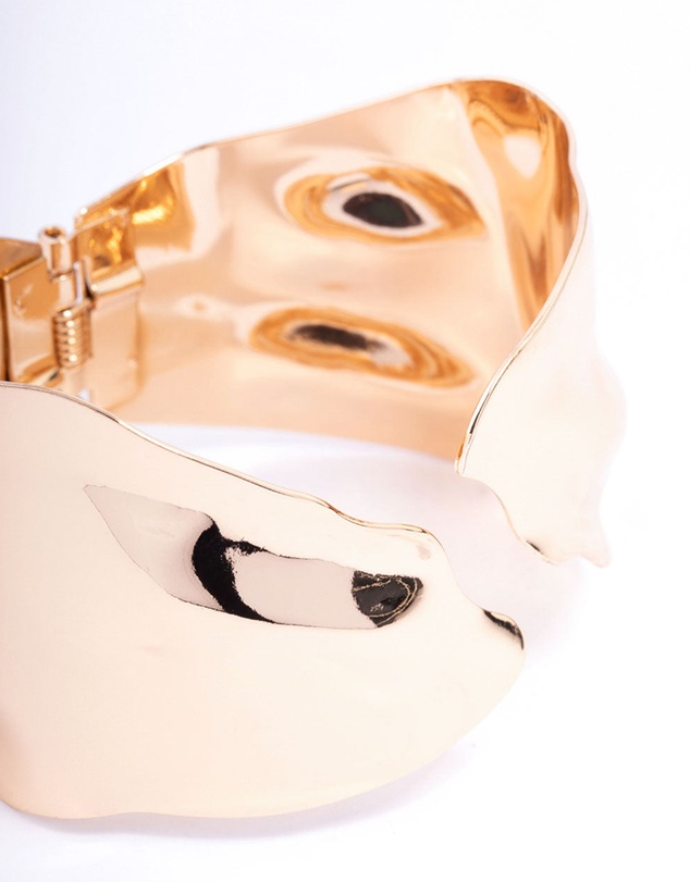 Lovisa - Gold Large Abstract Wrist Cuff