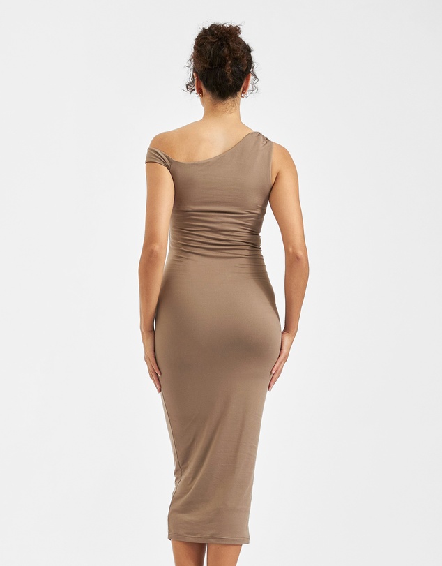 Ripe Maternity - Luxe Knit Off Shoulder Dress