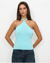Dazie - Rosalie Halter Knit Top