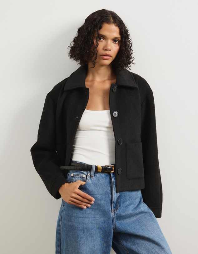 Atmos&Here - Joy Wool Blend Cropped Jacket