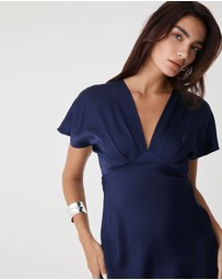 Forcast - Catalina V-Neck Satin Dress