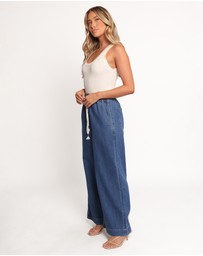 Petal & Pup - Jenni Wide Leg Pant - Denim