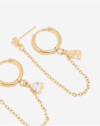 Lovisa - Waterproof Gold Plated Stainless Steel Cubic Zirconia Ear Stacking Pack