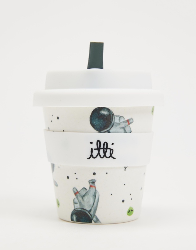 itti bitti - Reusable Baby Cino Cup with 2 Straws - Astro Space