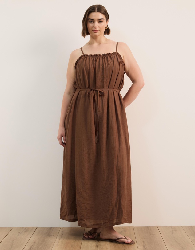 Atmos&Here Curvy - Brooks Linen Blend Maxi Dress