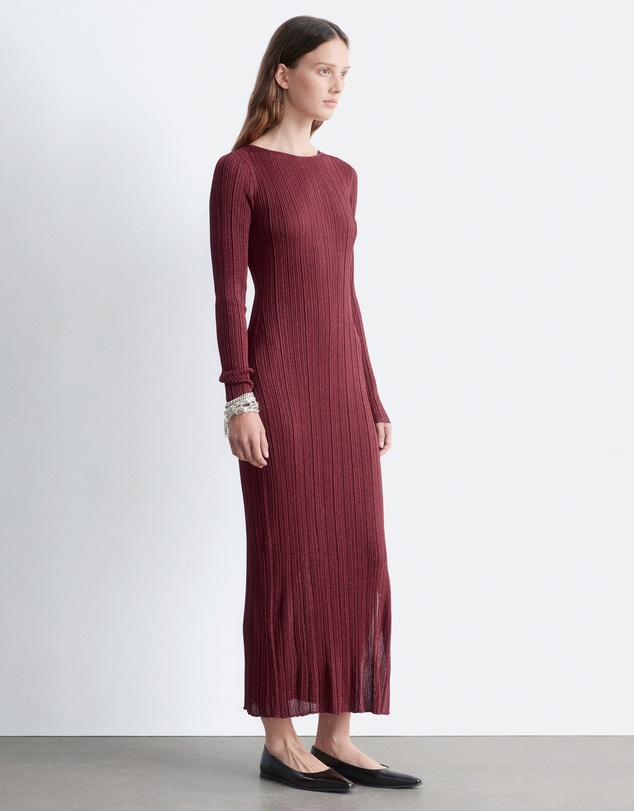 & Other Stories - Long-Sleeve Rib-Knit Midi Dress