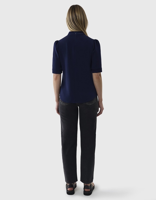 Farage - Crepe Short Sleeve Top