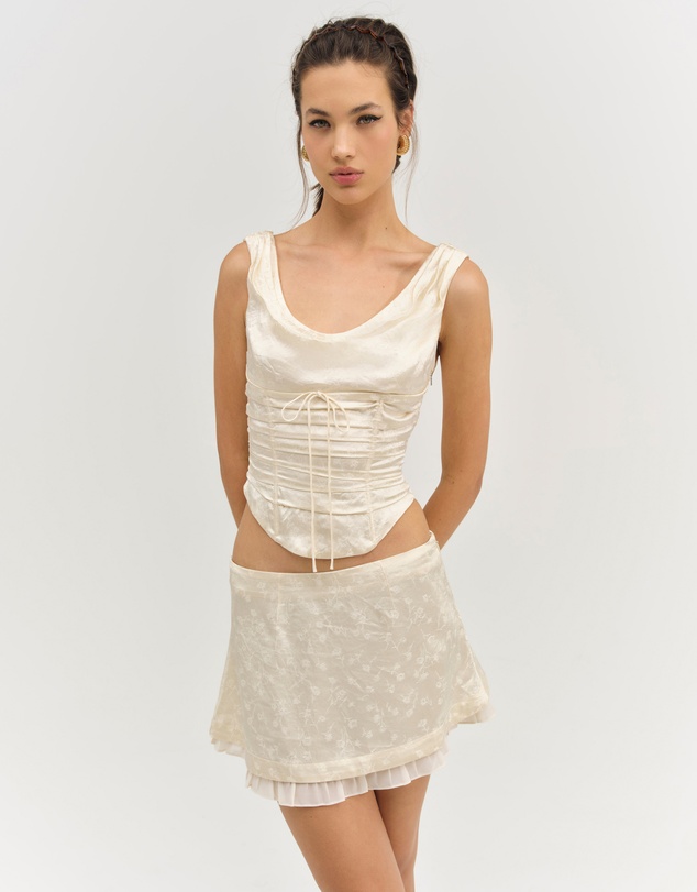 For Love & Lemons - Carla Jacquard Corset Top