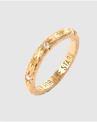 Haze & Glory - ICONIC EXCLUSIVE - Ring Reach For The Stars 925 Sterling Silver Gold-Plated