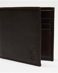 Polo Ralph Lauren - Pebbled Leather Billfold Wallet- ICONIC EXCLUSIVE