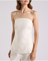 David Lawrence - Alima Stretch Linen Top