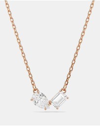 Swarovski - Mesmera Set, Pear Cut, Octagon Cut, White, Rose Gold-Tone Plated