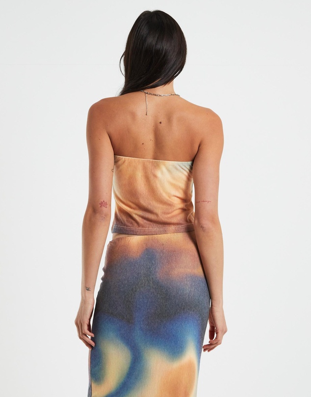Neon Hart - Della Printed Strapless Knit Top