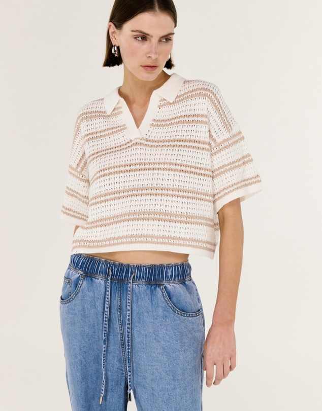 Staple the Label - Eamon Knit Polo Tee