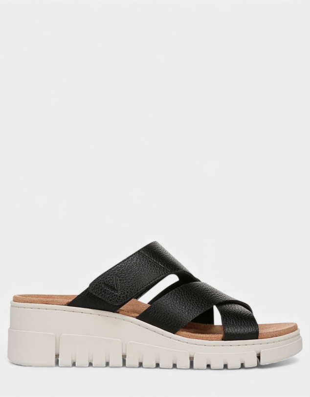 Vionic - Uptown Sunset Wedge - Black Tumbled