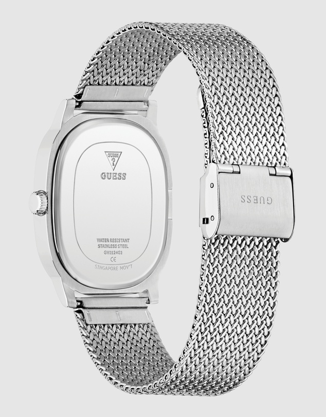 GUESS - GUESS Mens Silver-Tone Analogue Watch