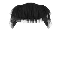 City Chic - Plus size Ruffle Mesh Shrug - black