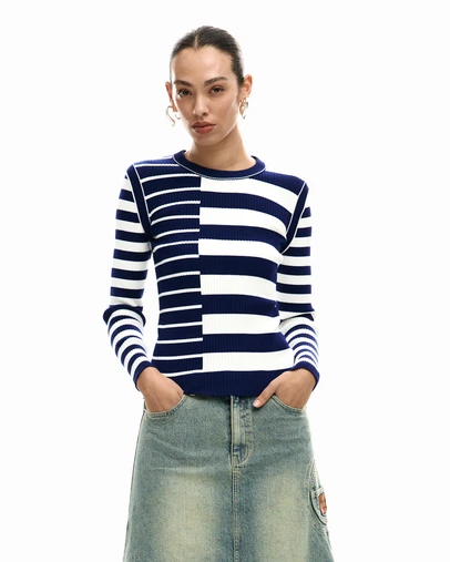Desigual - Ribbed striped sweater