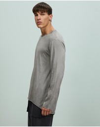 Surrounded By Ghosts - The Trona Cotton Long Sleeve Tail T-Shirt