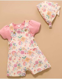 Purebaby - Linen Blend Overall Set -Kids-Babies