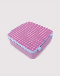The Somewhere Co - Lilac Gingham Mini Bento Lunch Box