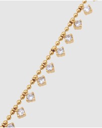 Elli Jewelry - Necklace Crystal Ball 925 Sterling Silver Gold-Plated