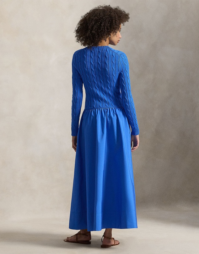 Polo Ralph Lauren - Cable-Knit Bodice Cotton Dress