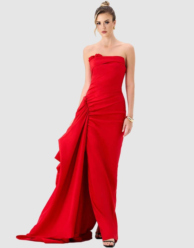 Bariano - Kerry Pleated Sash Gown